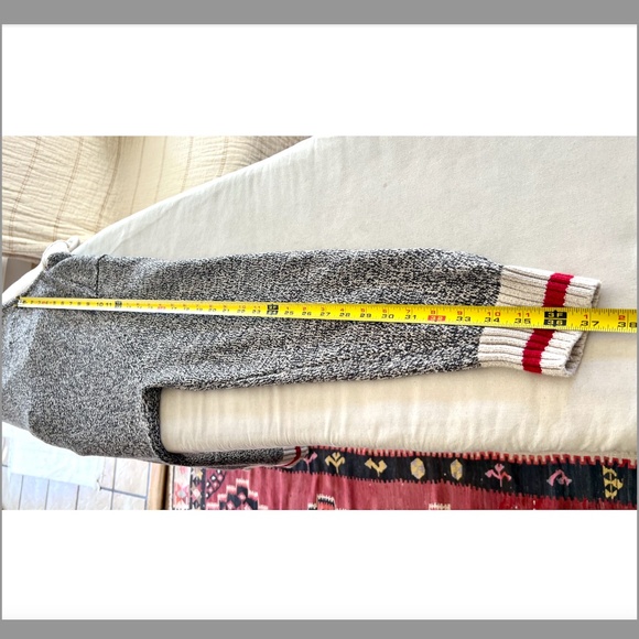 ROOTS CABIN Shawl Cardigan in Cotton Blend Grey Oat Mix - M - Picture 13 of 13